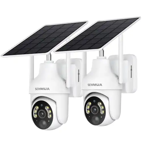 SEHMUA 2K Solar Security Cameras